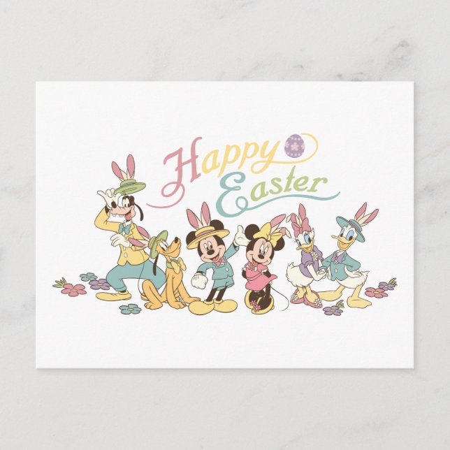 Mickey and Friends | Happy Easter Postcard (Front)