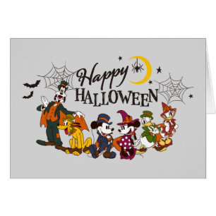 Mickey and Friends Happy Halloween Cards