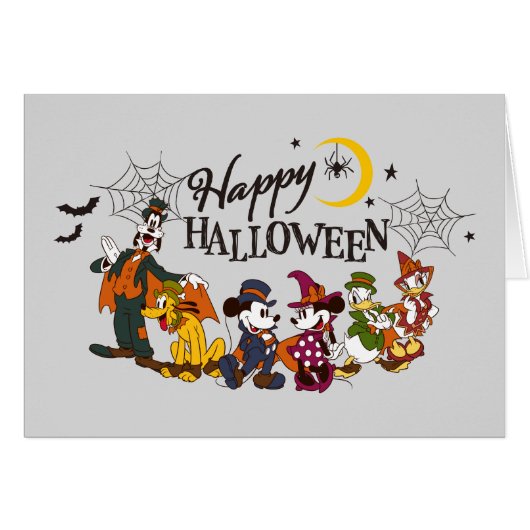 Mickey and Friends | Happy Halloween Cards (Front Horizontal)