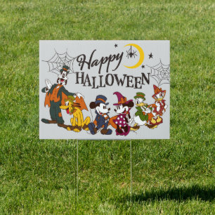 Mickey and Friends Happy Halloween Sign