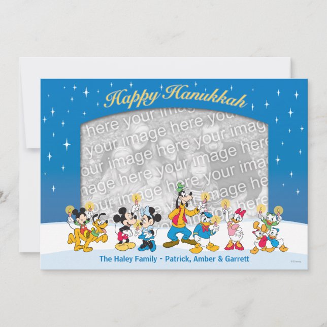 Mickey and Friends: Happy Hanukkah Card (Front)