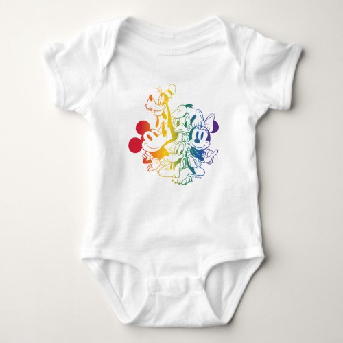 Mickey and Friends Happy Rainbow Baby Bodysuit