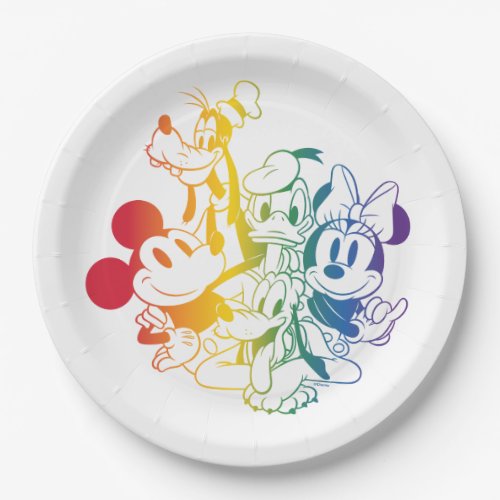 Mickey and Friends Happy Rainbow Paper Plates