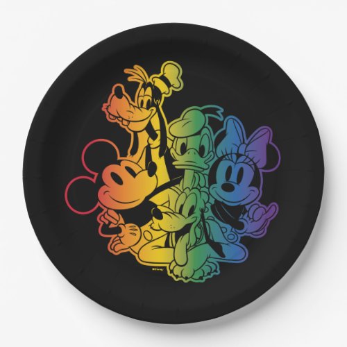 Mickey and Friends Happy Rainbow Paper Plates