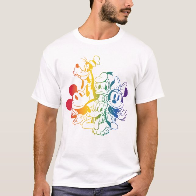 Mickey and Friends Happy Rainbow T-Shirt (Front)