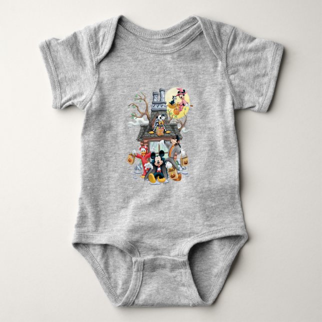 Mickey and Friends Haunted House Baby Bodysuit (Front)