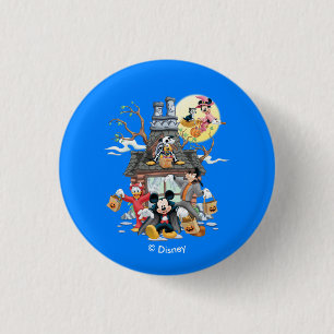 Mickey and Friends Haunted House Button