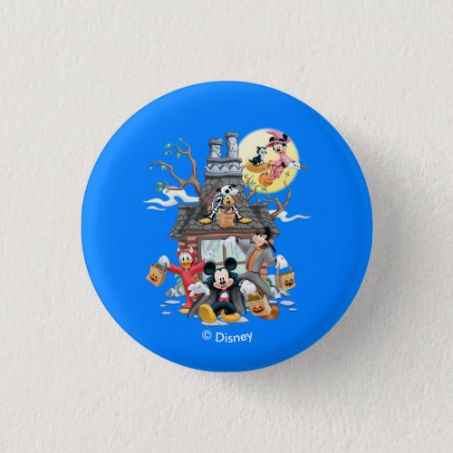 Mickey and Friends Haunted House Button