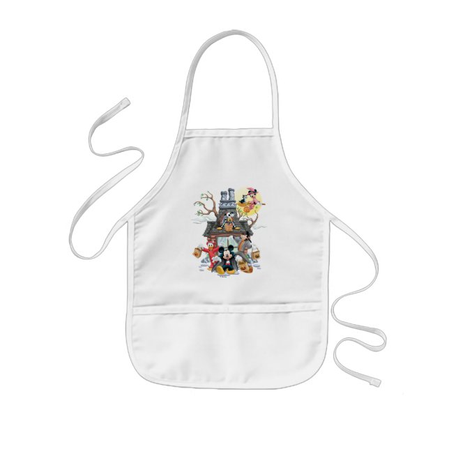 Mickey and Friends Haunted House Kids' Apron (Front)