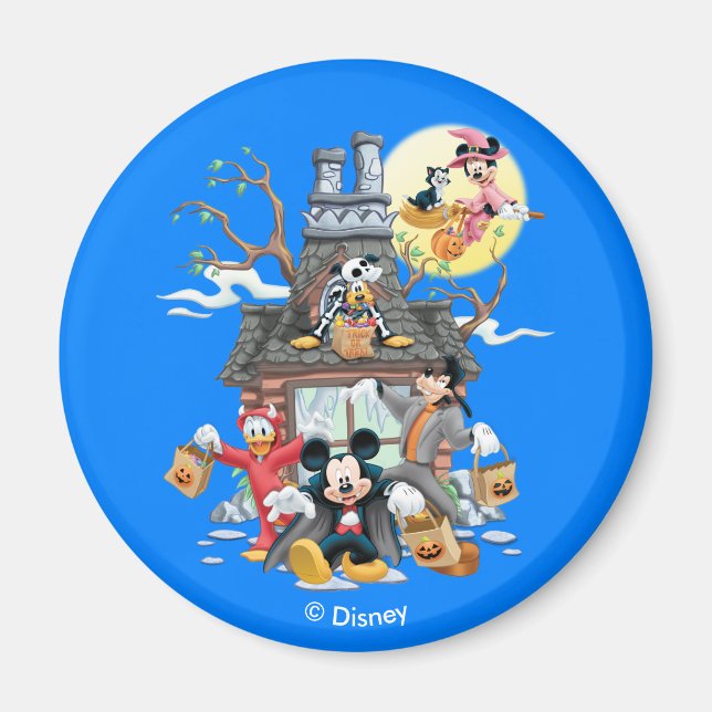 Mickey and Friends Haunted House Magnet (Front)