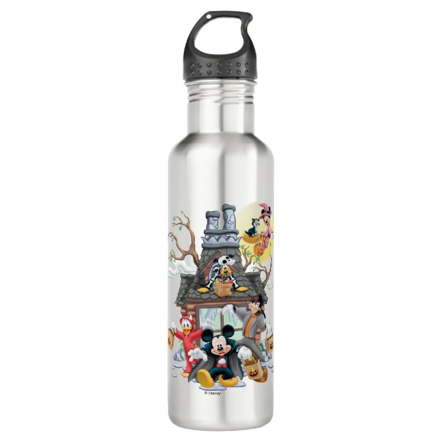 Mickey and Friends Haunted House Stainless Steel Water Bottle (Front)