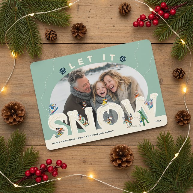 Mickey and Friends Let It Snow Photo Card (Creator Uploaded)