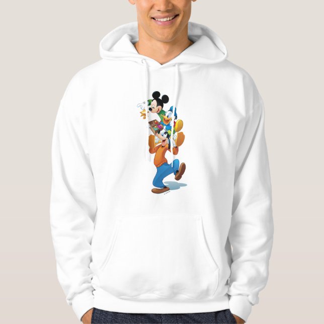 Mickey And Friends | Mickey Decorating The Tree Hoodie (Front)