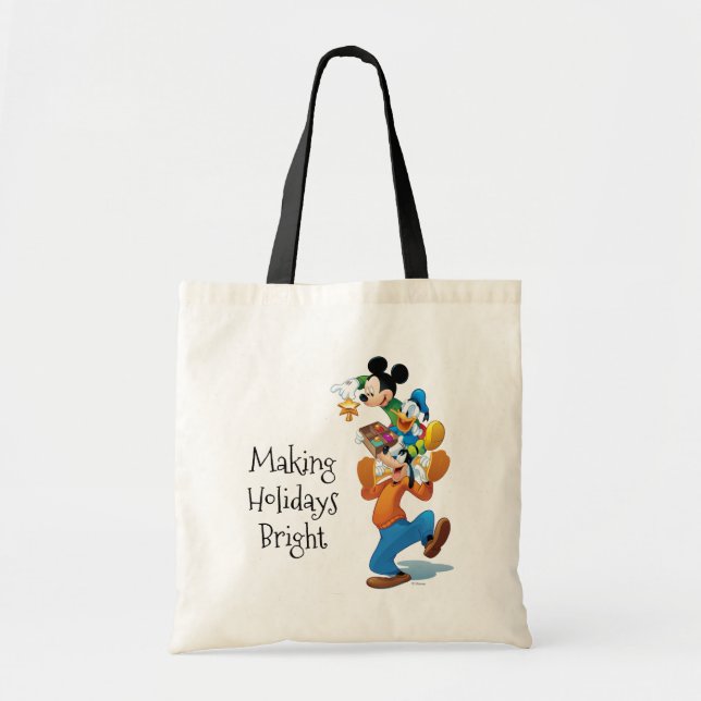 Mickey And Friends | Mickey Decorating The Tree Tote Bag (Front)