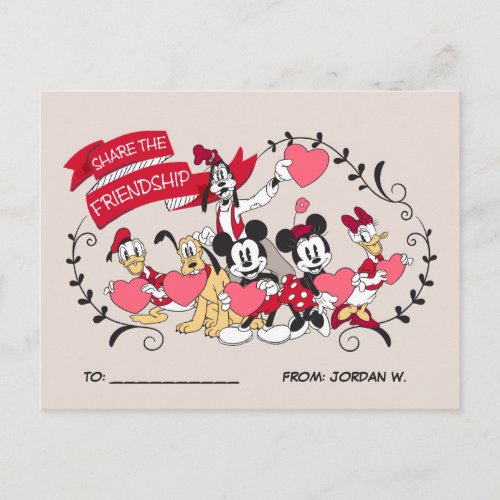 Mickey and Friends _ Share the Friendship Holiday Postcard
