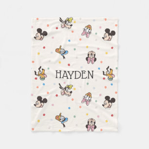 Mickey and Friends Smiling Faces Pattern Fleece Blanket