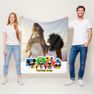 Mickey and Friends| Summer Family Vacation Photo Fleece Blanket