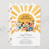 Simple Modern Mickey Mouse Baby Shower Invitation