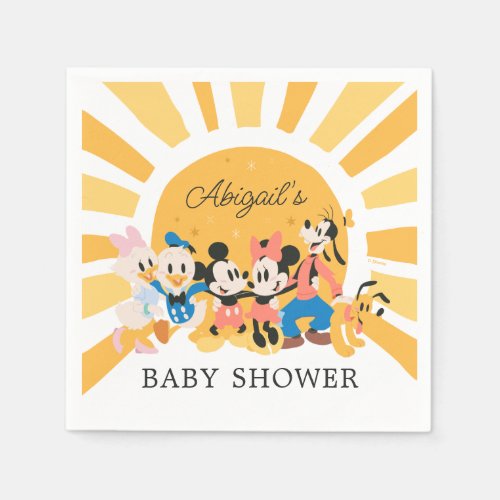 Mickey and Friends Sunshine Baby Shower Napkins