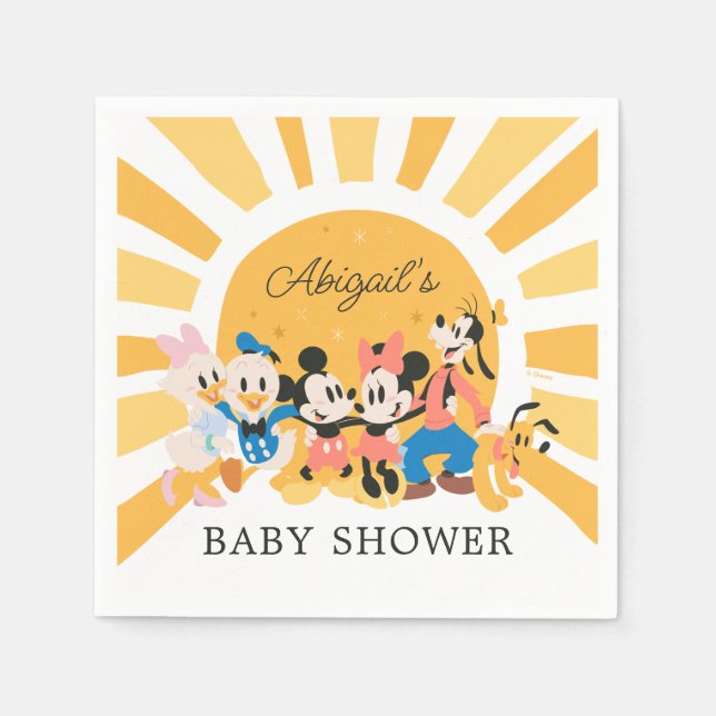 Mickey and Friends Sunshine Baby Shower Napkins (Front)