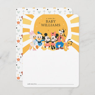 Mickey and Friends Sunshine Baby Shower Note Card