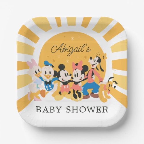 Mickey and Friends Sunshine Baby Shower Paper Plates