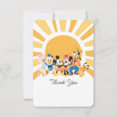 Mickey and Friends Sunshine Baby Shower Thank You Invitation (Front)