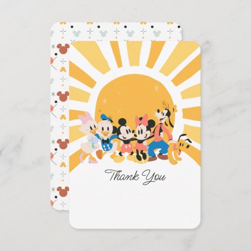Mickey and Friends Sunshine Baby Shower Thank You Invitation