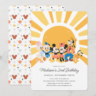 Mickey and Friends Sunshine Birthday Invitation
