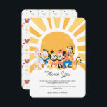 Mickey and Friends Sunshine Birthday - Thank You Invitation<br><div class="desc">Thank all your family and friends for coming to your child's Birthday with these sweet Thank You notes featuring Mickey and Friends! Personalize by adding your custom message!</div>