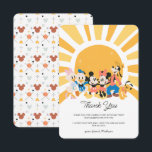 Mickey and Friends Sunshine Birthday - Thank You Invitation<br><div class="desc">Thank all your family and friends for coming to your child's Birthday with these sweet Thank You notes featuring Mickey and Friends! Personalize by adding your custom message!</div>