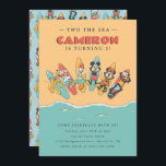 Mickey and Friends | Two the Sea Summer Birthday Invitation<br><div class="desc">Invite all your family and friends to your child's Birthday with these summer themed Mickey and Friends invitations. Personalize by adding all your party details!</div>