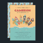 Mickey and Friends | Two the Sea Summer Birthday Invitation<br><div class="desc">Invite all your family and friends to your child's Birthday with these summer themed Mickey and Friends invitations. Personalize by adding all your party details!</div>