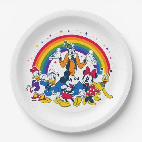 Mickey and Friends Under the Rainbow Paper Plates