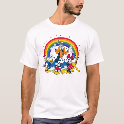 Mickey and Friends Under the Rainbow T_Shirt