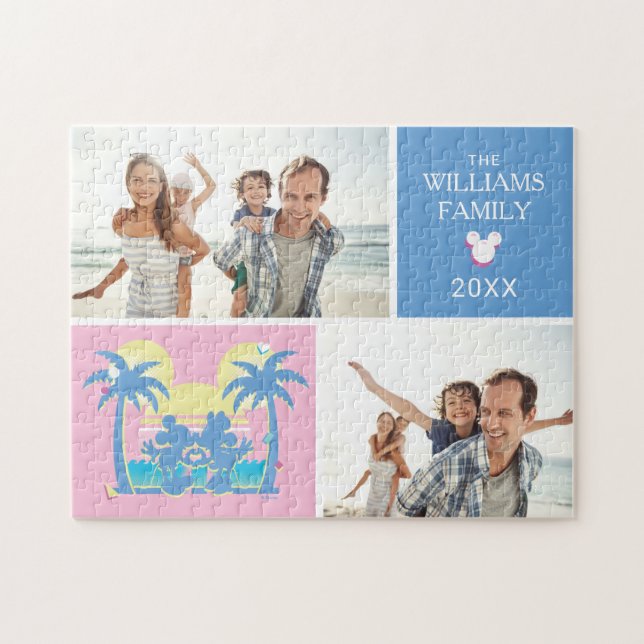 Mickey and Minne | Family Vacation Photo Collage Jigsaw Puzzle (Horizontal)