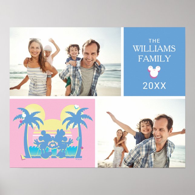 Mickey and Minne | Family Vacation Photo Collage Poster (Front)
