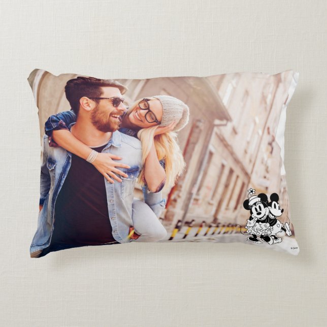 Mickey and Minnie - Couple Photo Accent Pillow (Front)