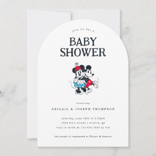 Mickey and Minnie Couple's Baby Shower Invitation