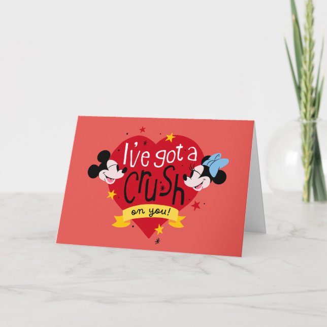 Mickey and Minnie Crush Valentine Card (Front)