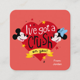 Mickey and Minnie Crush Valentine Note Card
