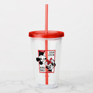 Mickey and Minnie Cute Combo Design Acrylic Tumbler