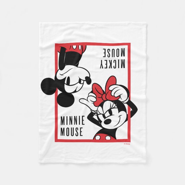 Mickey and Minnie | Cute Combo Design Fleece Blanket (Front)