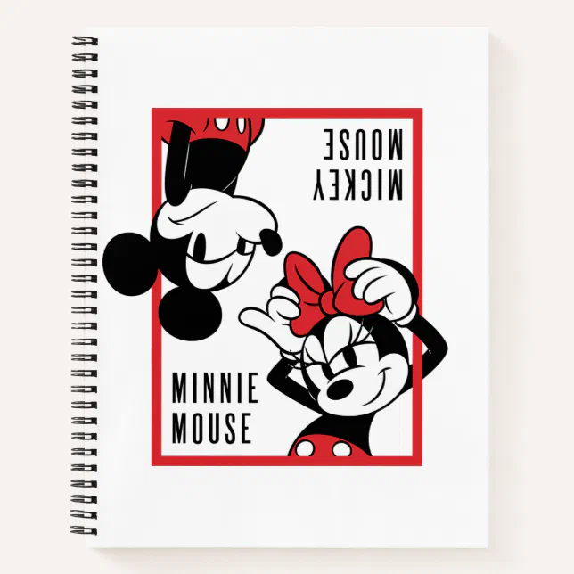 Mickey and Minnie | Cute Combo Design Notebook | Zazzle