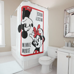 Mickey and Minnie   Cute Combo Design Shower Curtain