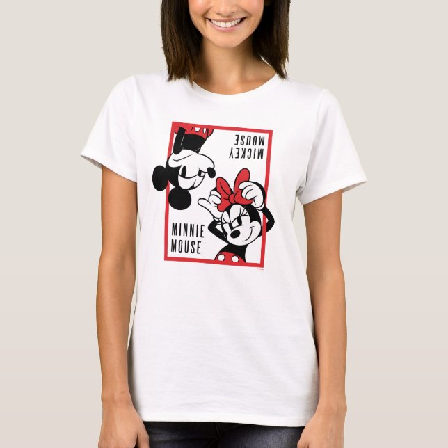 Mickey and Minnie | Cute Combo Design T-Shirt (Front)