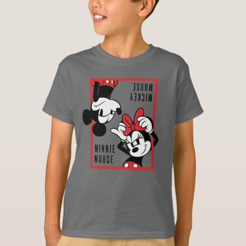 Mickey and Minnie  Cute Combo Design T_Shirt