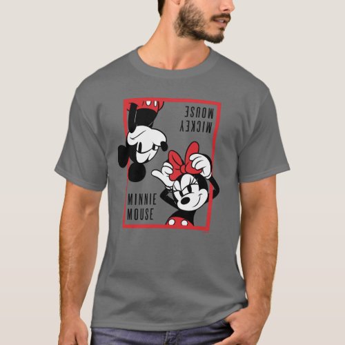 Mickey and Minnie  Cute Combo Design T_Shirt