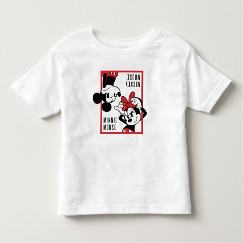 Mickey and Minnie  Cute Combo Design Toddler T_shirt