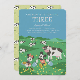 Mickey and Minnie Farm Birthday Invitation